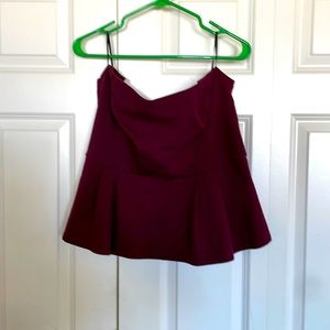Forever 21 strapless peplum top